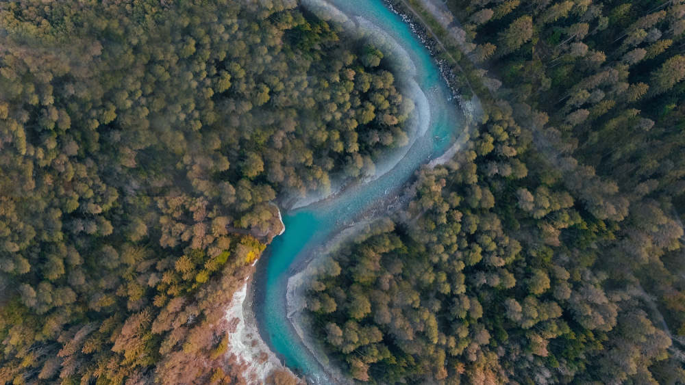 Die Rheinschlucht aus der Vogelperspektive